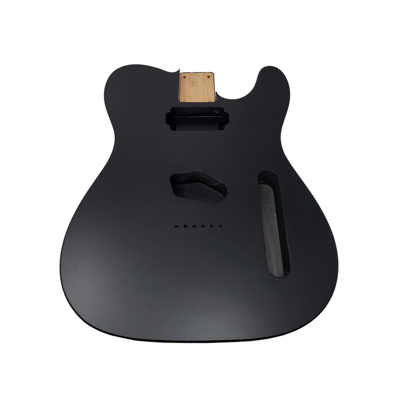 Brio T-Style Guitar Body – Black -Nitro Satin - Alder