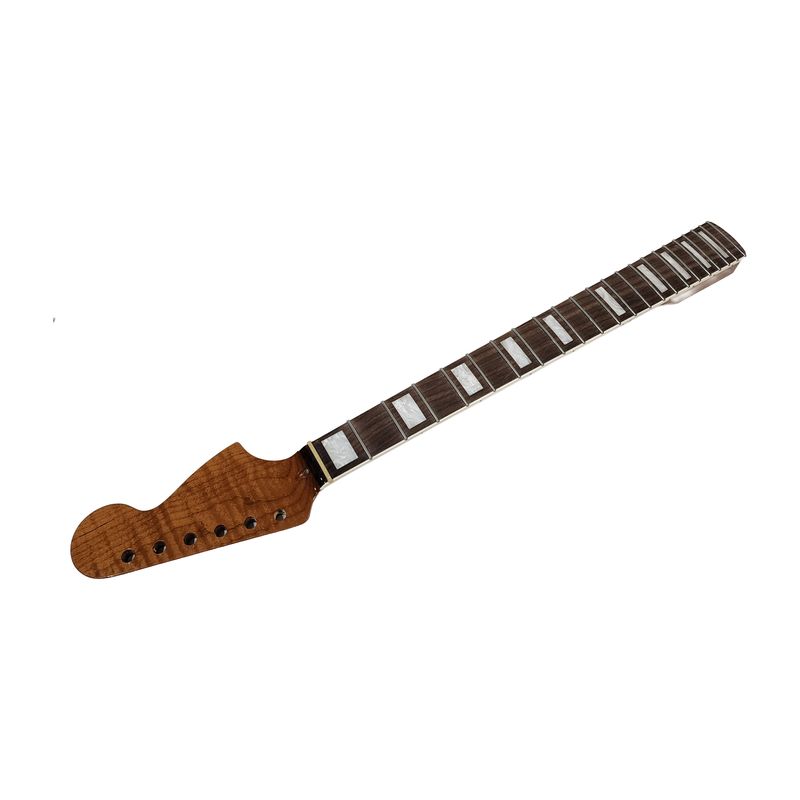 Brio Binded 5A High Flame Maple Rosewood Fingerboard S-Style Neck w Block Inlays