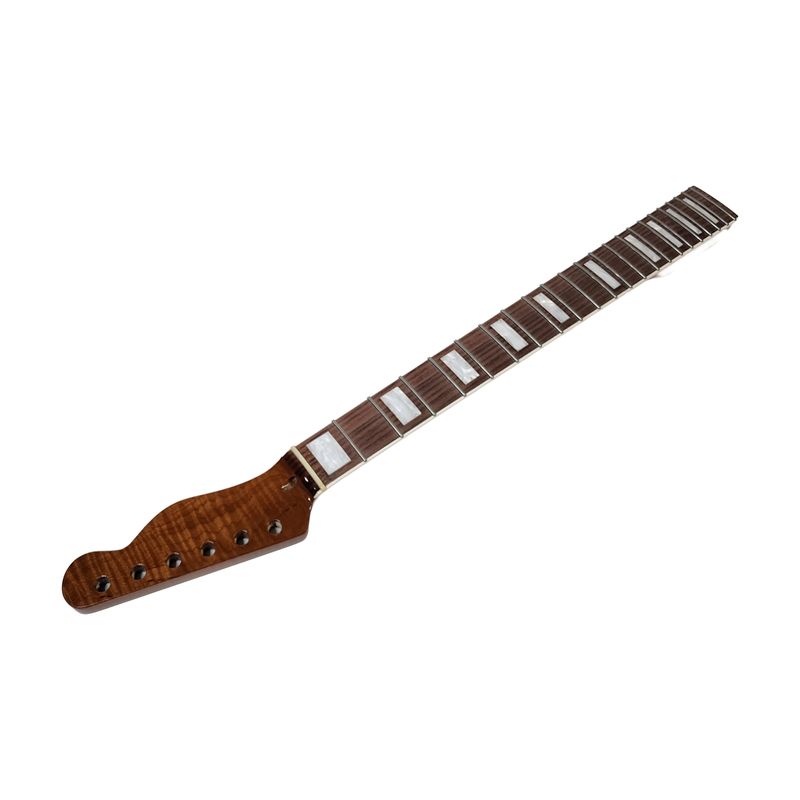 Brio Binded 5A Flamed Maple Rosewood Fingerboard T-Style Neck w Block Inlays