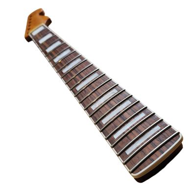 Brio Master Built Flamed Maple S-Style Neck – Rosewood Fingerboard w/ Binding &amp; Block Inlays