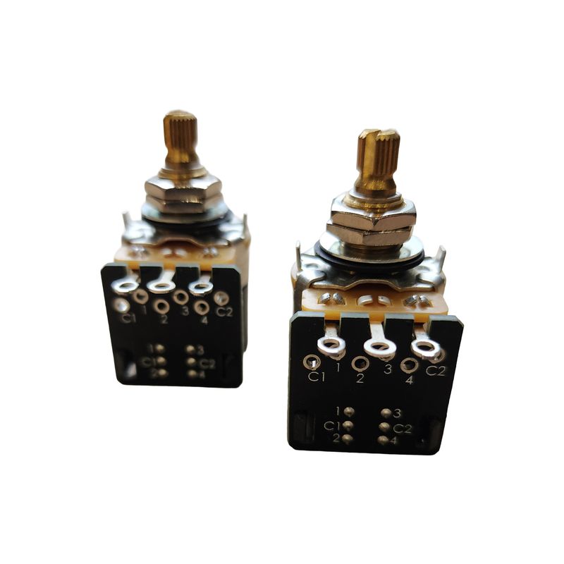 CTS Push-Pull Pot A500K Split Shaft Guitar Potentiometer – Audio Taper – Coil Split / Phase / Series Parallel