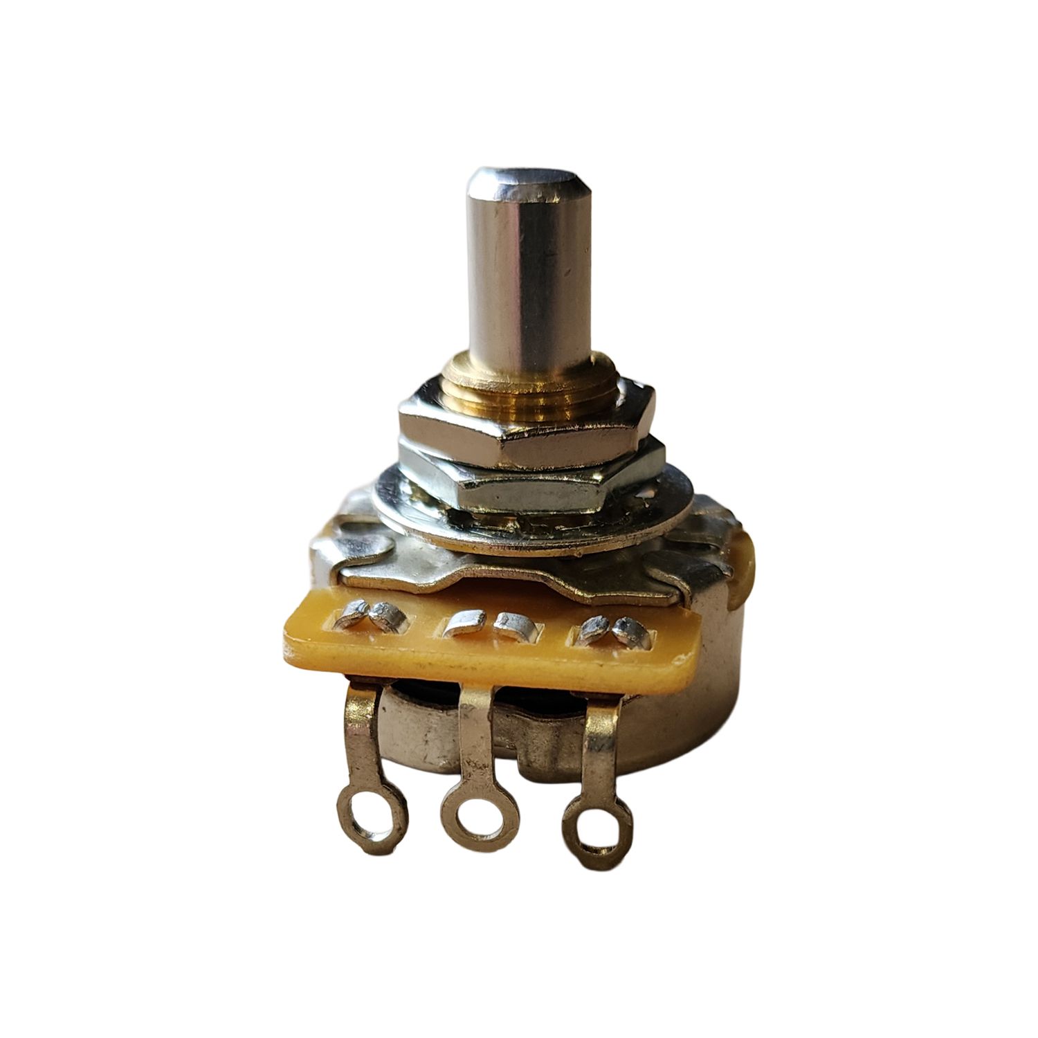 Genuine CTS 1MEG Audio Taper 1/4" Solid Shaft Potentiometer, Brass Shaft