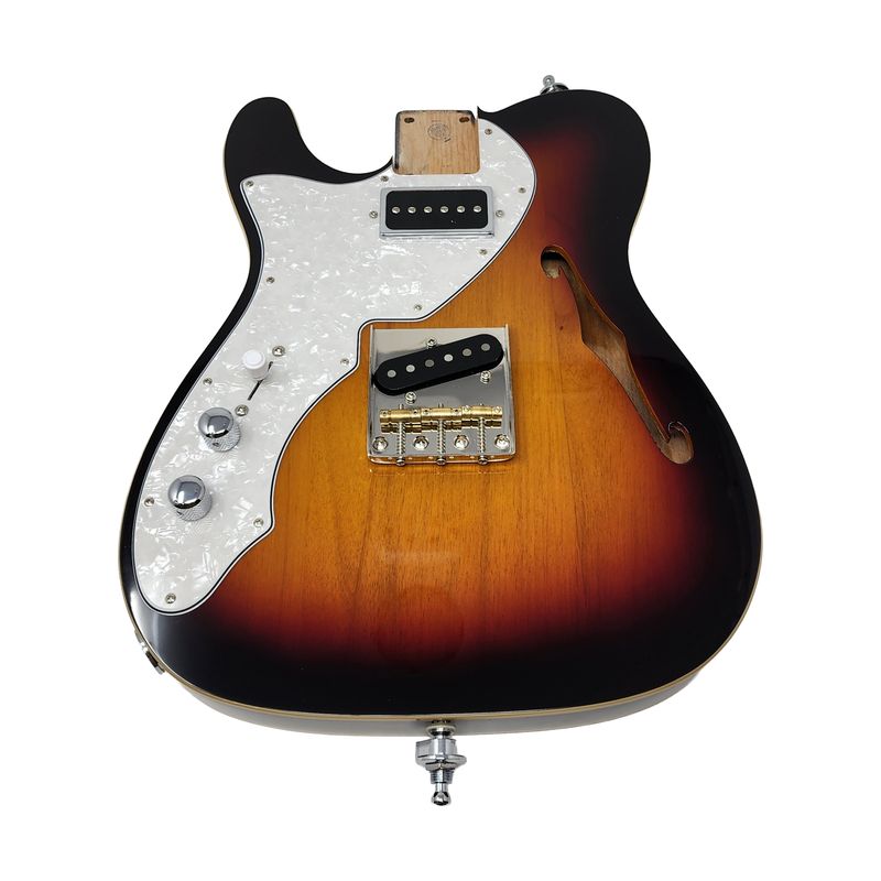 Carparelli LEFT HANDED Pre-Loaded 69 T-Style Thinline SS - 3TS (3 Tone Sunburst)