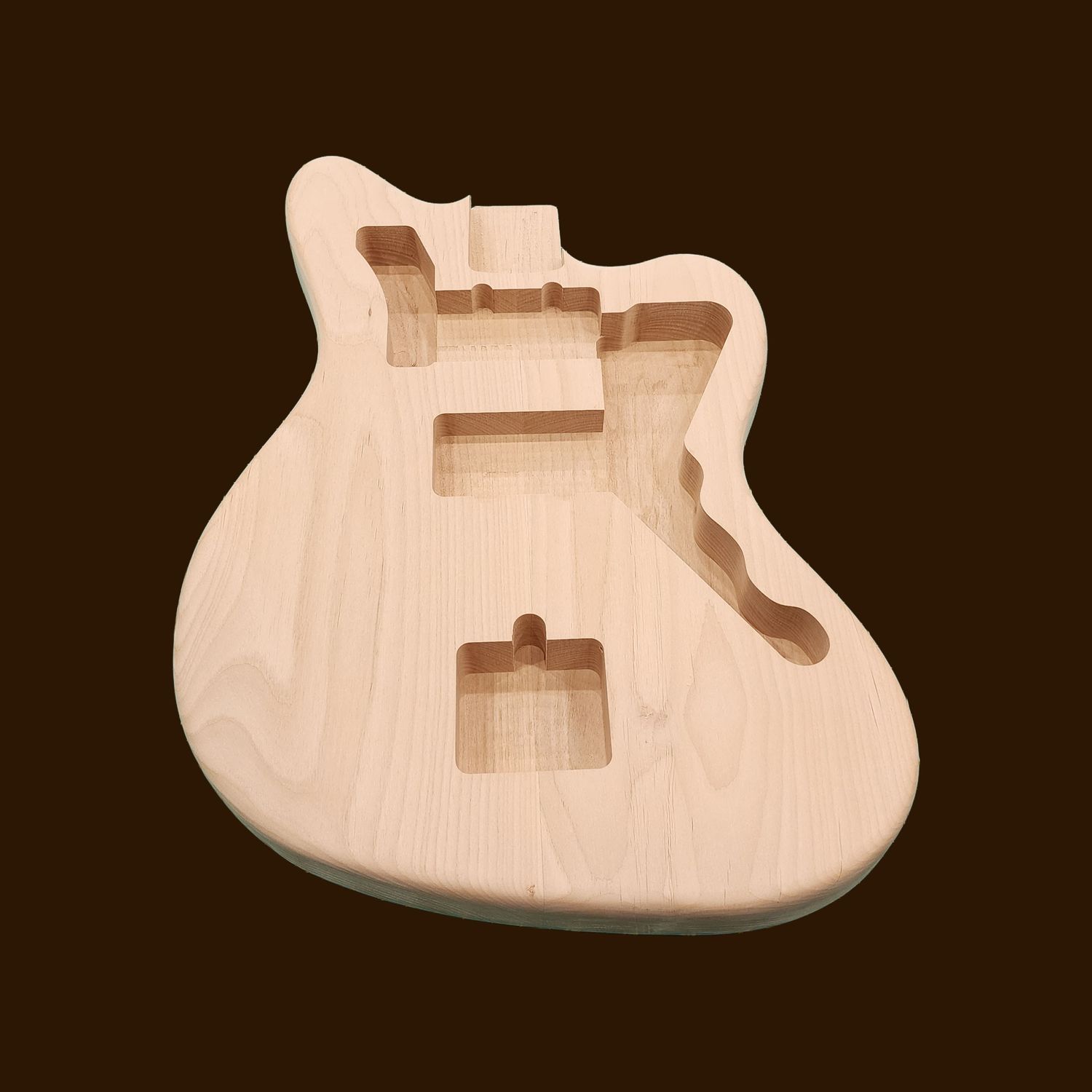 ​Brio Jazzmaster Style Body – 2 Piece Alder – Unfinished – Fender Spec Routing