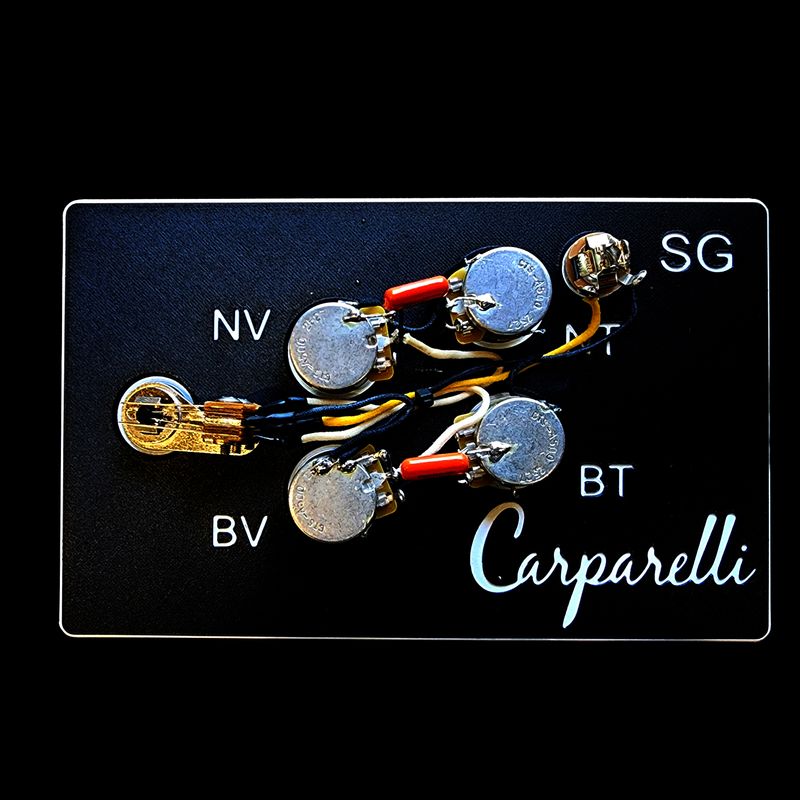 Carparelli SG Prewired Guitar Harness – CTS 500K Pots / Pure Tone Jack / Orange Drop Caps