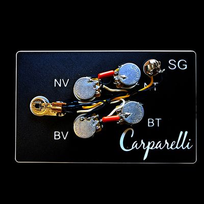 Carparelli SG Prewired Guitar Harness – CTS 500K Pots / Pure Tone Jack / Orange Drop Caps