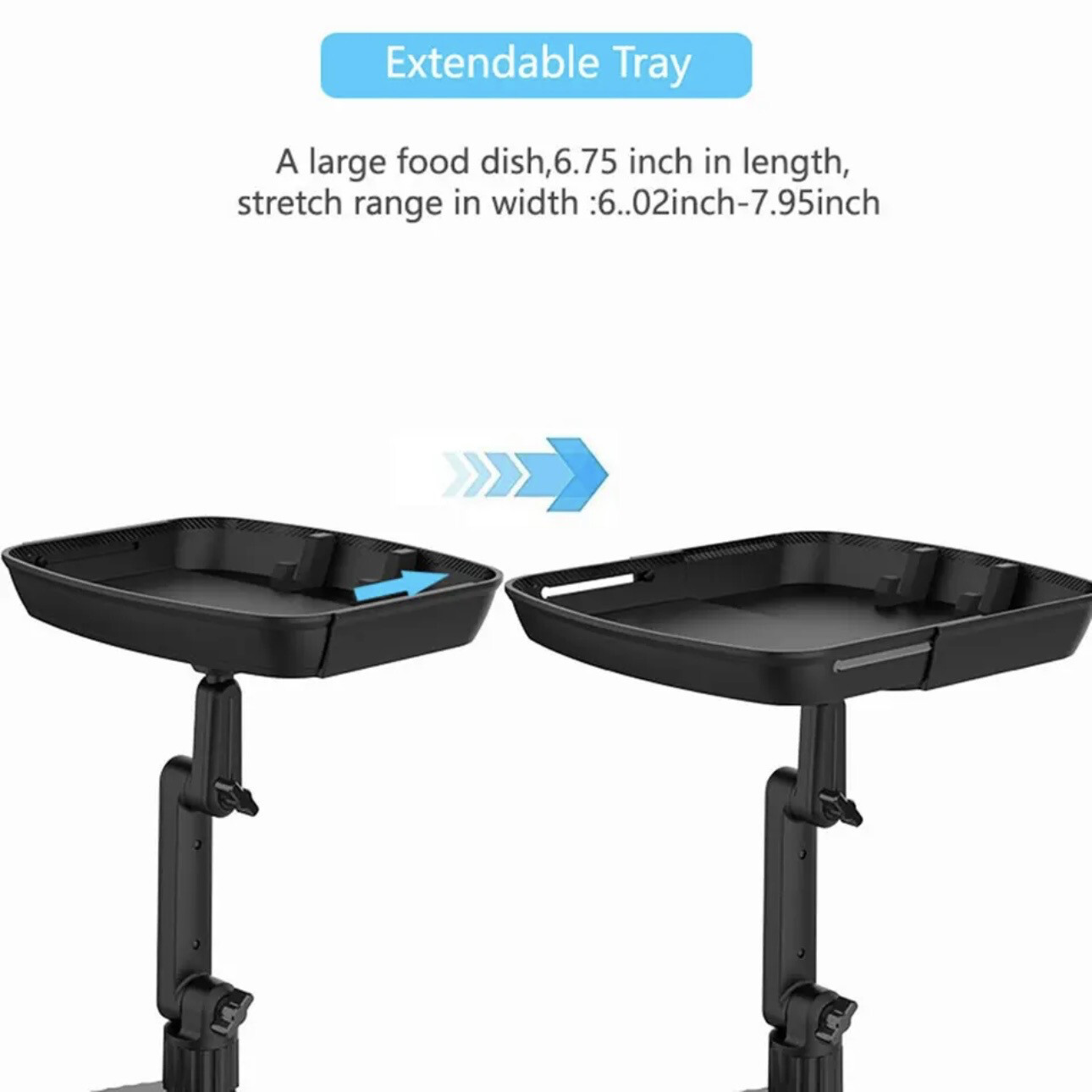 Car Food Tray with 360° Adjustable Swivel Arm &amp; Phone Stand