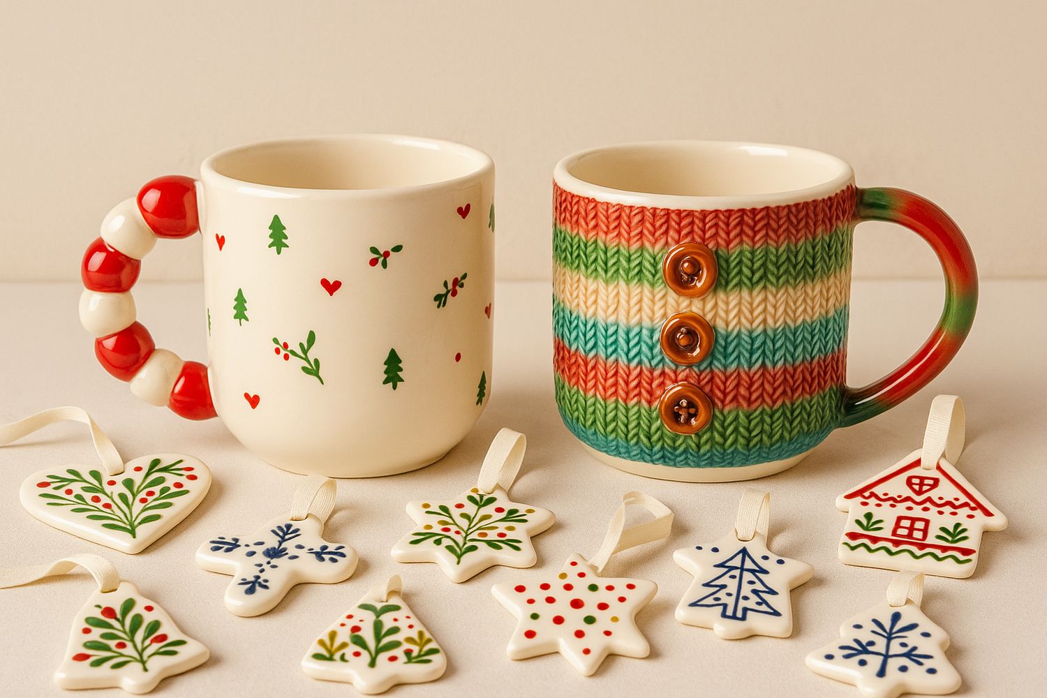 PINTA TU TAZA NAVIDEÑA + ADORNOS DE NAVIDAD