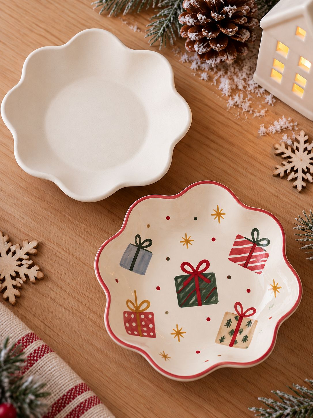 PINTA TU FUENTE O PLATO DE NAVIDAD