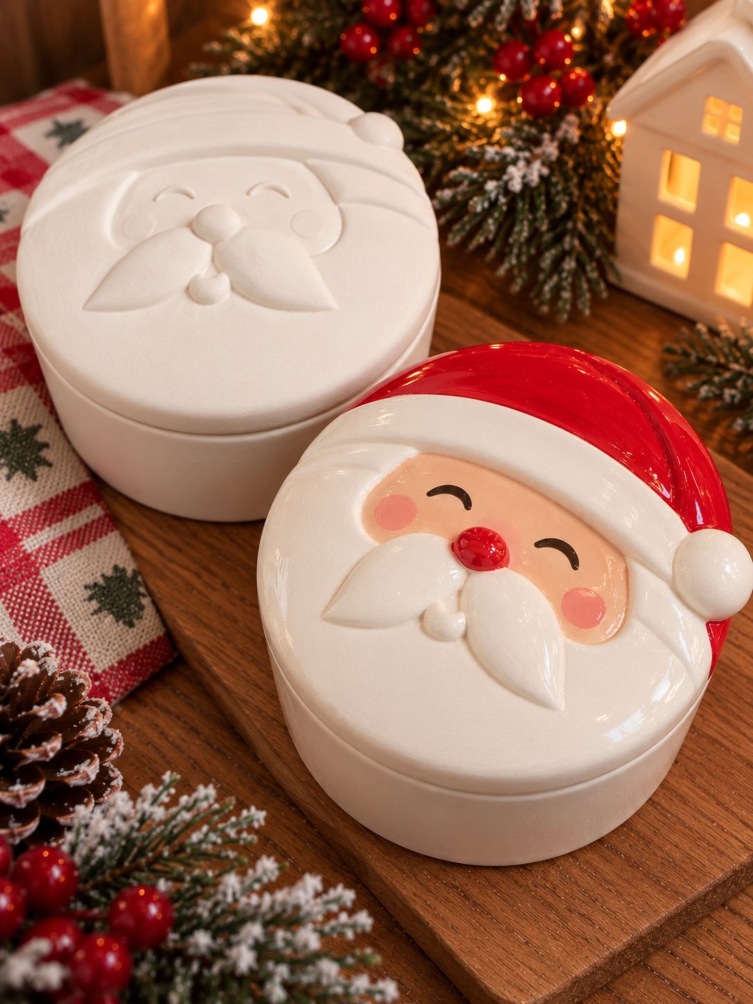 PINTA TU CAJA DE NAVIDAD ELIGE: REGALO/ PAPÁ NOEL/ ESTRELLA/ CORAZÓN/ FORMA BÁSICA