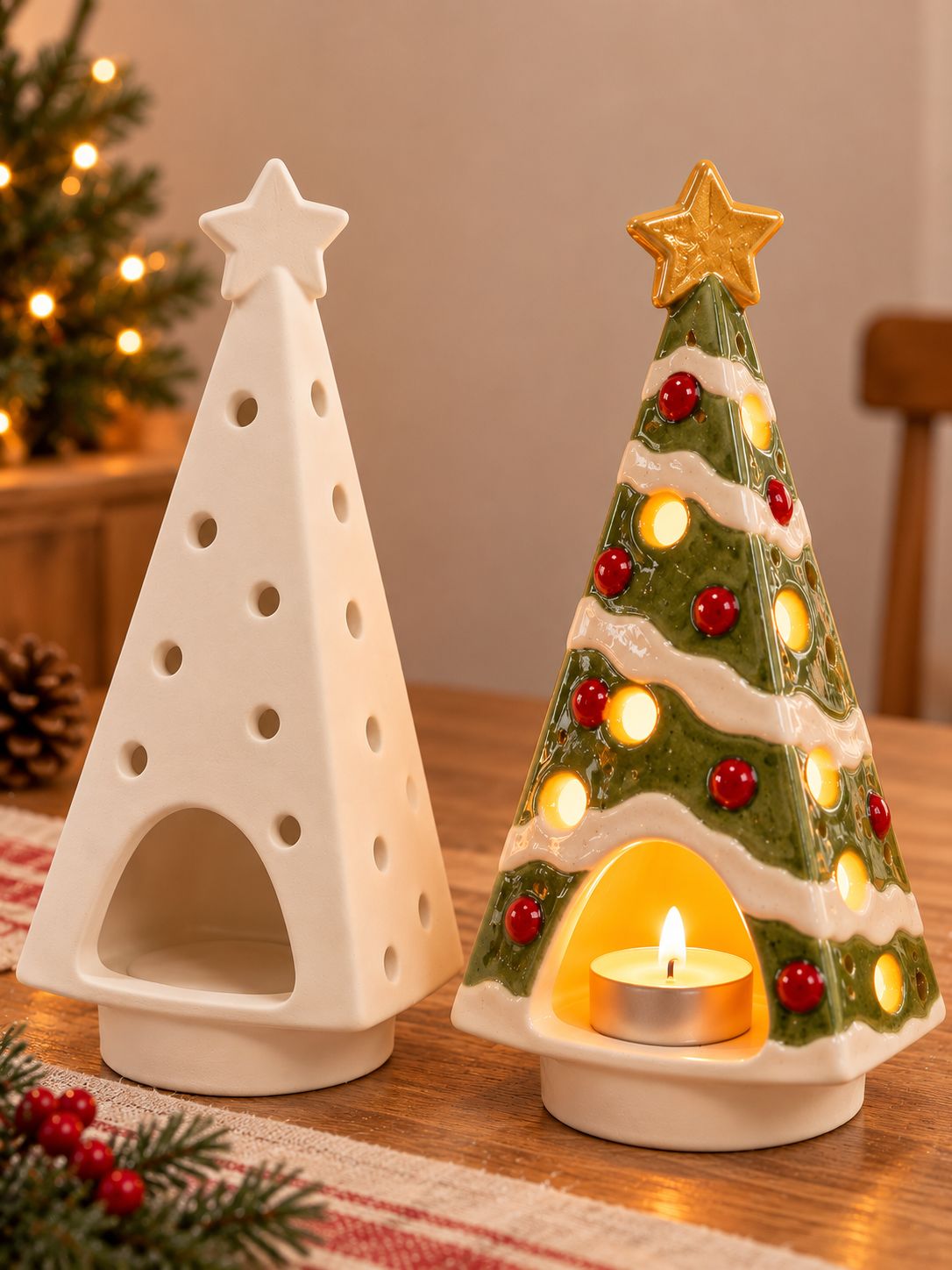 PINTA TU LÁMPARA O QUEMADOR NAVIDEÑO