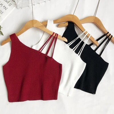 Women Plain Sexy Crop Tops