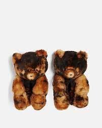 Pink Teddy Slippers