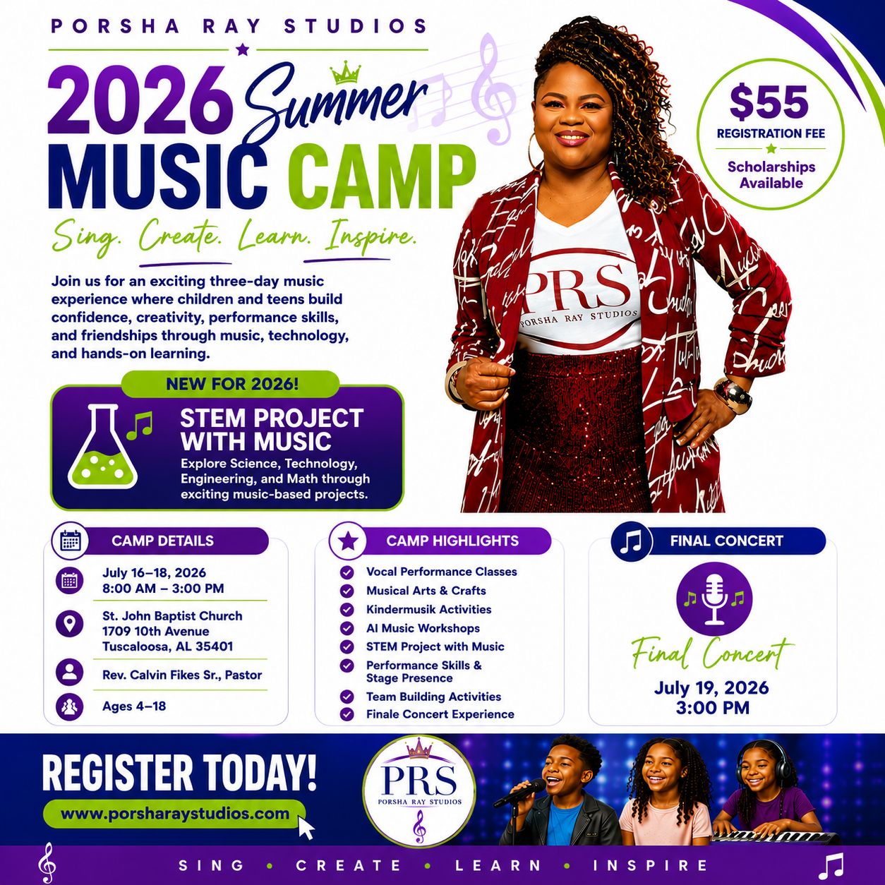 Porsha Ray Studios Summer Music Camp