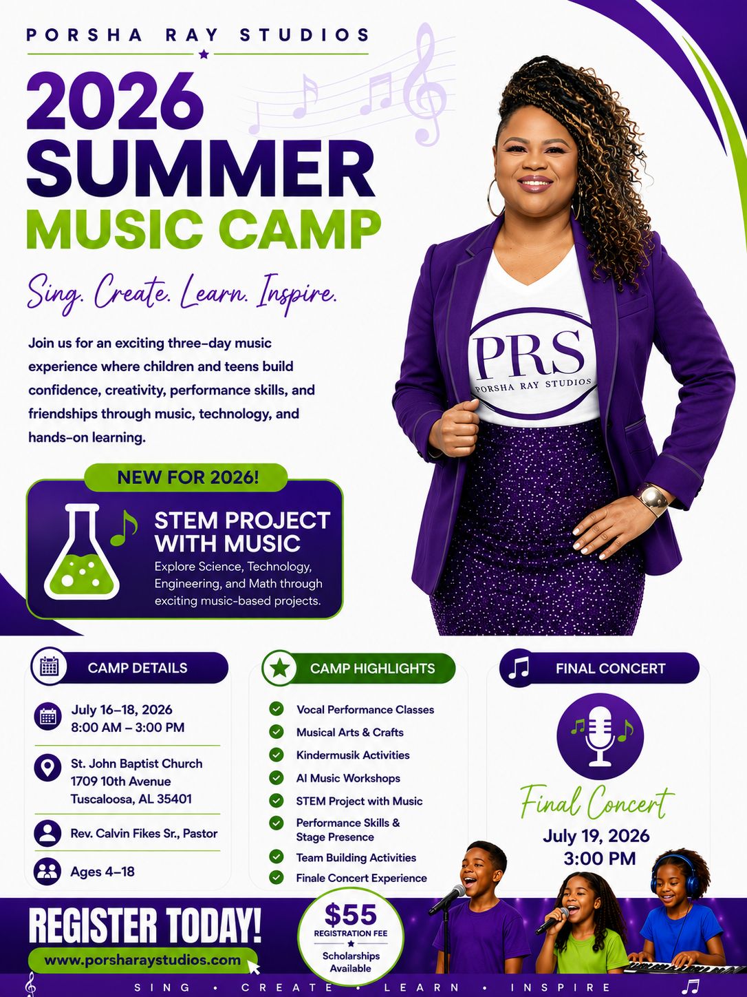 Porsha Ray Studios Summer Music Camp