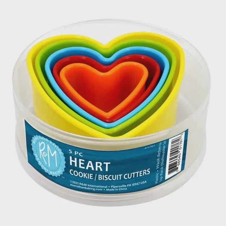 Heart Biscuit Cutter 5 Pc Set