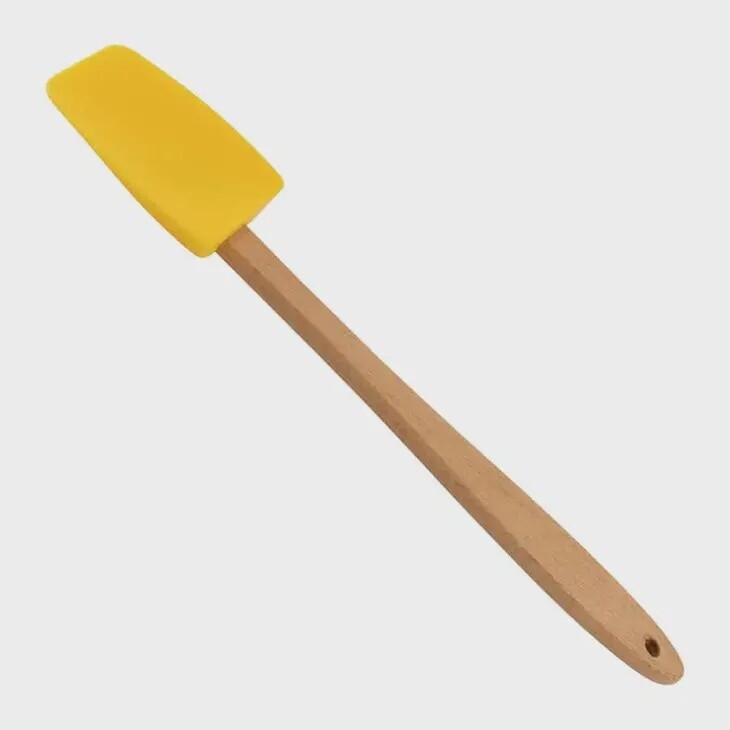 Mini Spoon/Spatula Silicone Yellow
