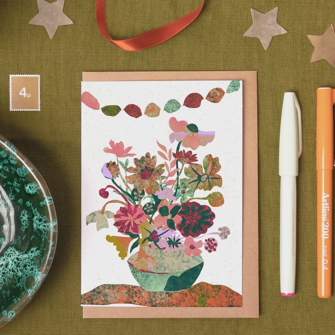 Festive Bloom Card (Winter Anemone)