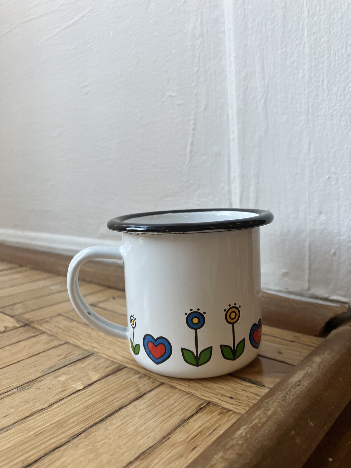 Folk Flower Mini Enamel Mug 5oz