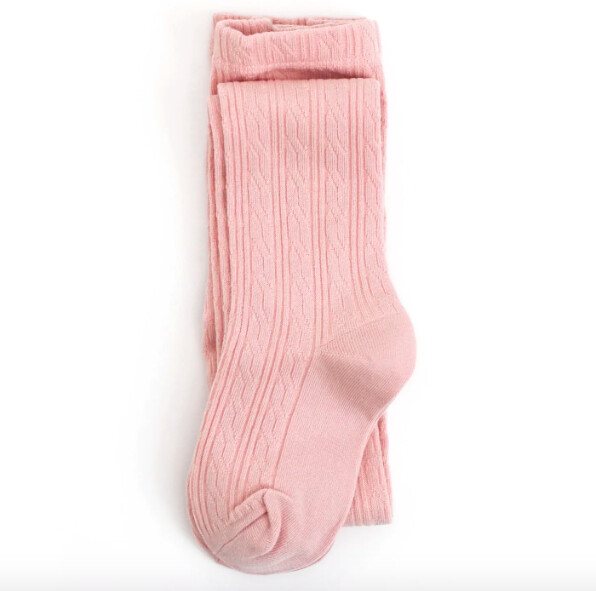 Ballet Pink Cable Knit Tights
