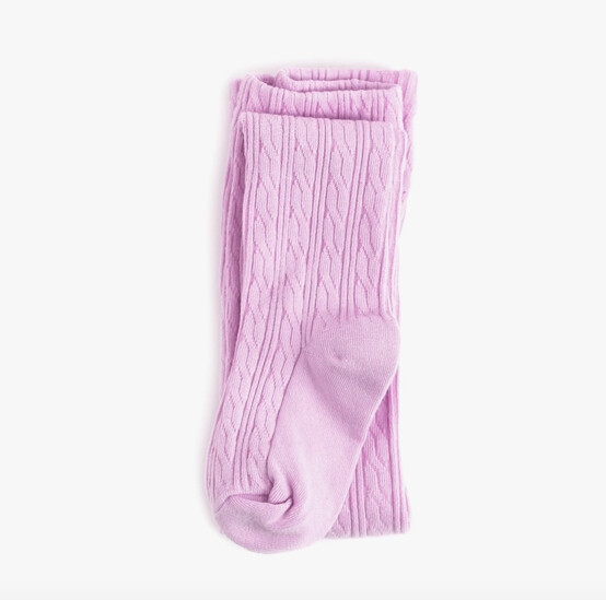 Lilac Cable Knit Tights