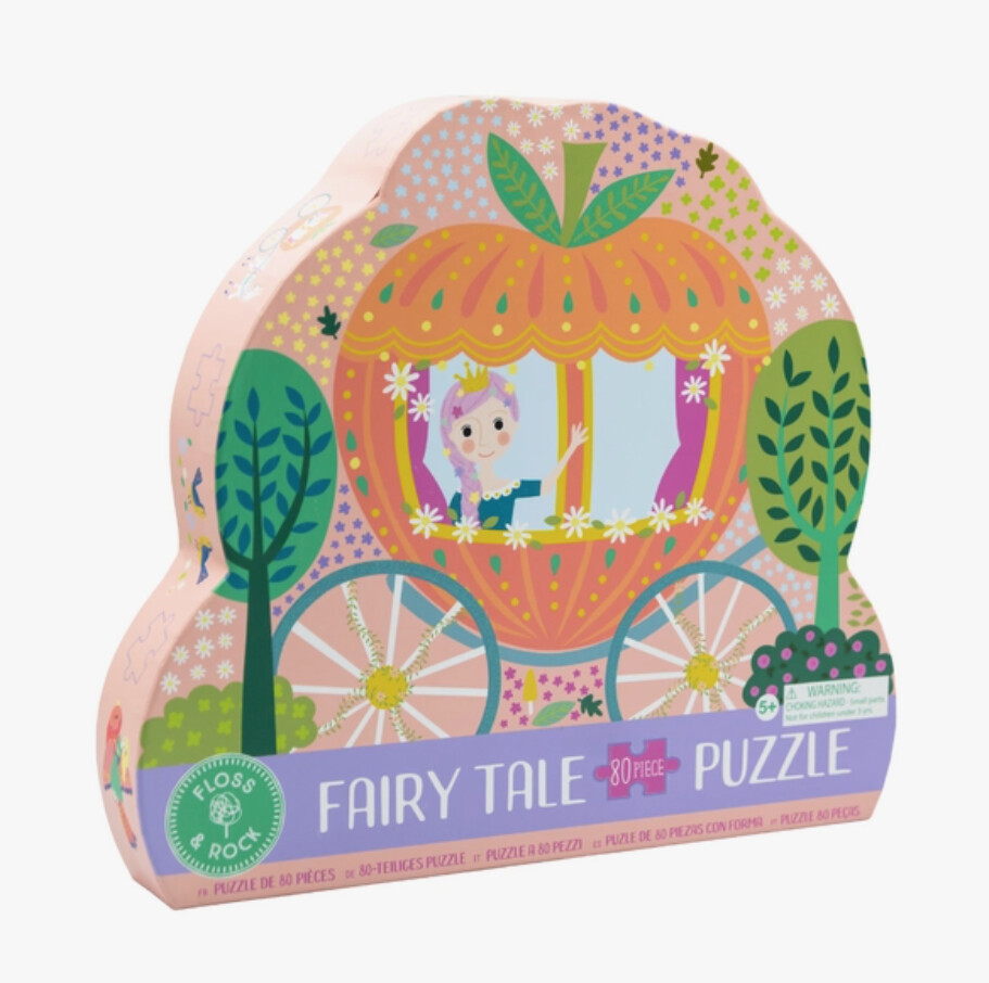 Fairy Tale 80pc &quot;Horse &amp; Carriage&quot; Shaped Jigsaw Puzzle