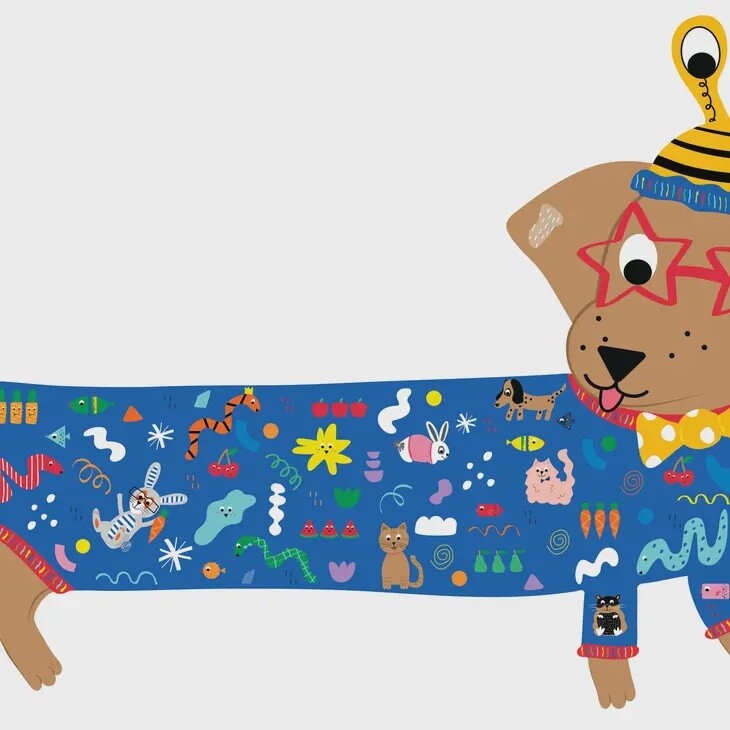 Pets 20pc Sausage Dog Shaped Jigsaw