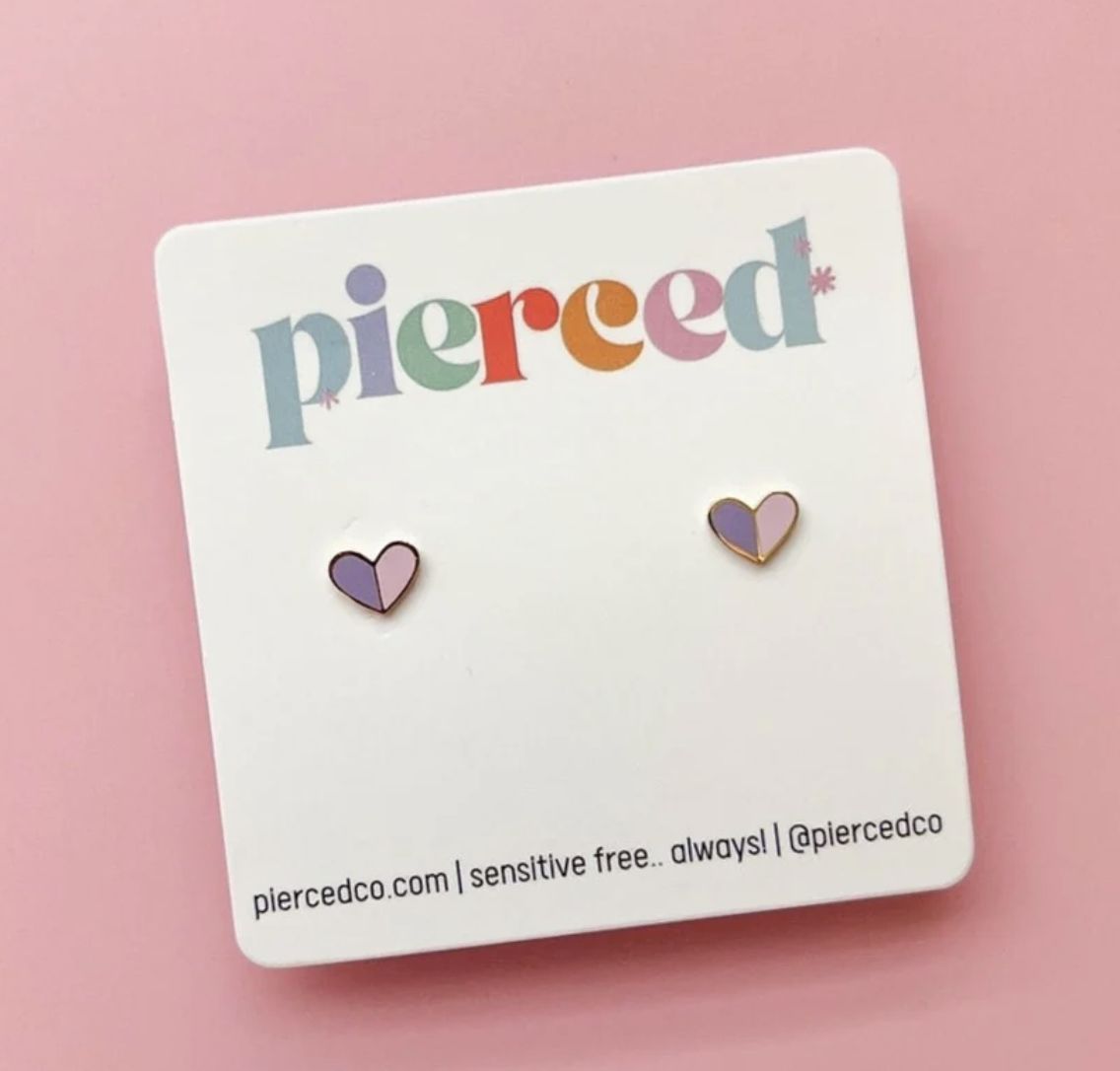 Heart Colorblock Earrings