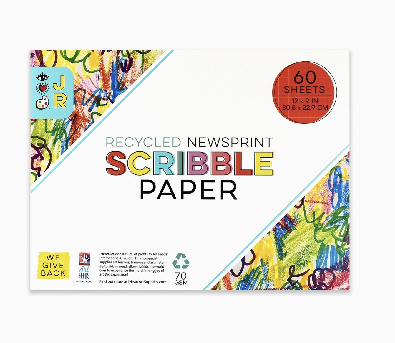 iHeartArt Jr Recycled Newsprint Scribble Pad