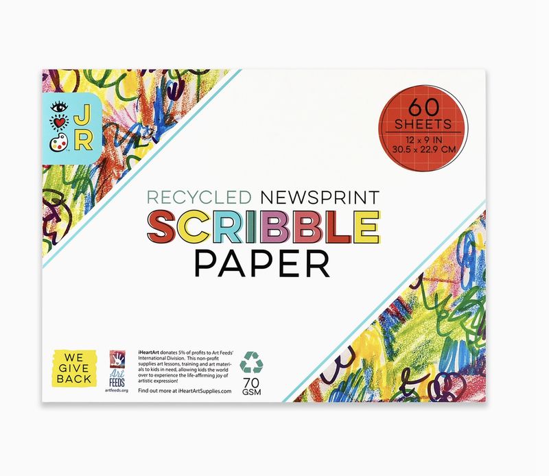 iHeartArt Jr Recycled Newsprint Scribble Pad