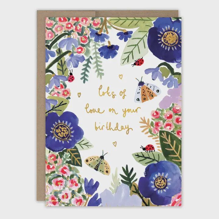 Bugs &amp; Flowers Birthday Card