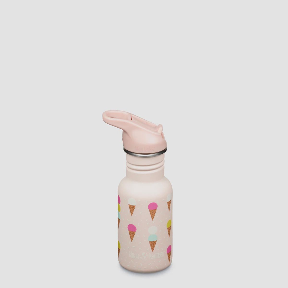 12 oz Classic Kids&#39;Water Bottle with Flip Seal Sport Cap, color: Ice Cream Pink