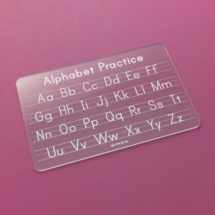 Acrylic Dry-Erase Practice Board, Type: Alphabet