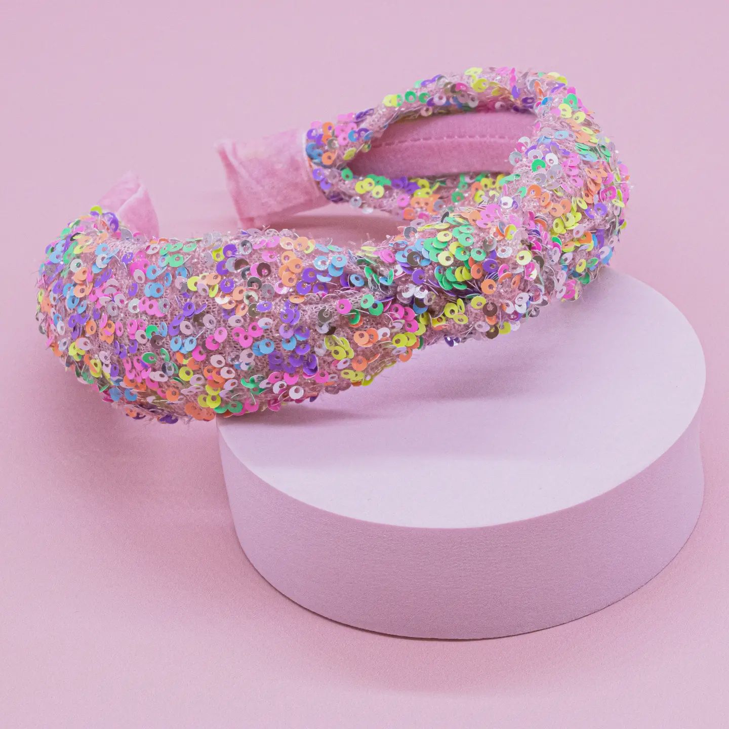 Kids Knot Headband, color: Multicolor Sequin