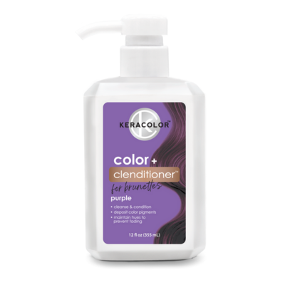 Keracolor Colour + Clenditioner for Brunettes Purple  - 355mL