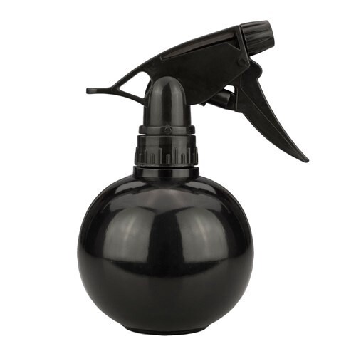 Dateline Round Water Spray Bottle 300ml Black Solid Colour