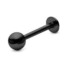 LABRET BLACK, GAUGE: 16G, Size: 6MM, Colour: BLACK