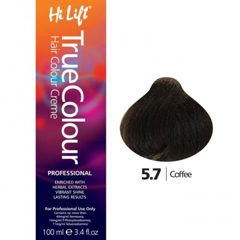 True Colour Permanent Hair Color Cream 5.7 Coffee 100m