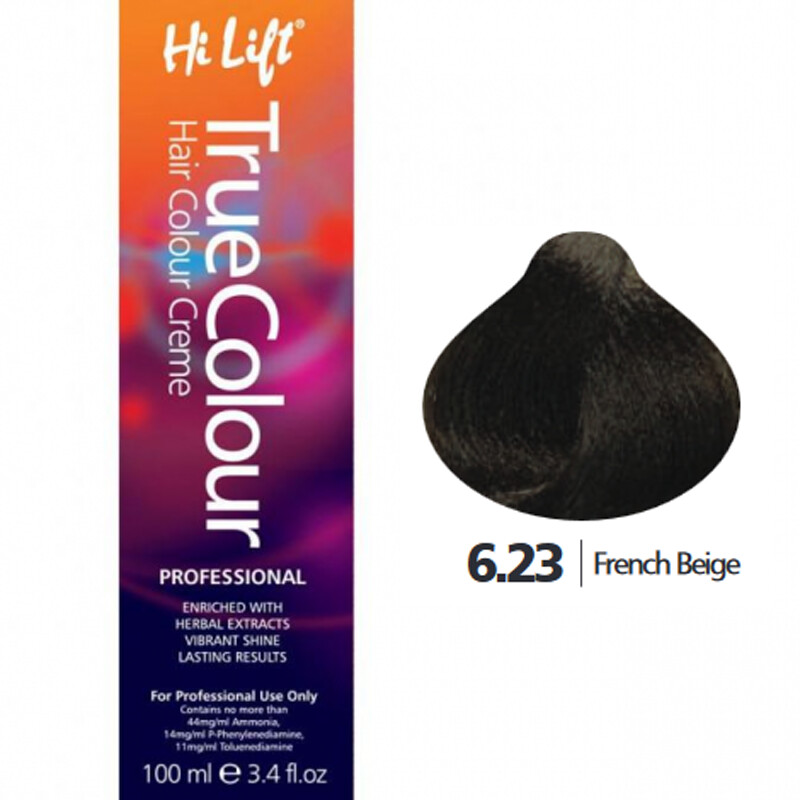 True Colour Permanent Hair Color Cream 6.23 French Beige 100ml