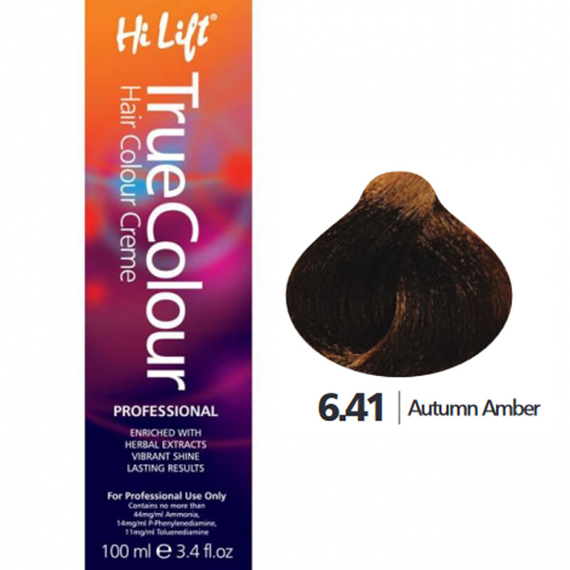 True Colour Permanent Hair Color Cream 6.41 Autumn Amber 100ml