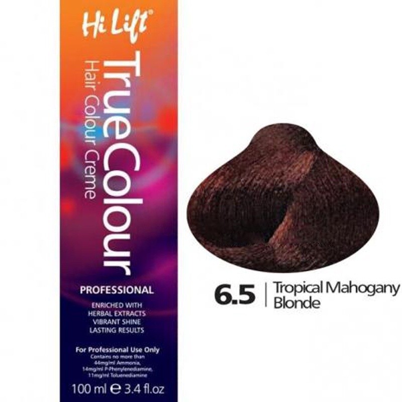 True Colour Permanent Hair Color Cream 6.5 Tropical Mahogany Blonde 100ml