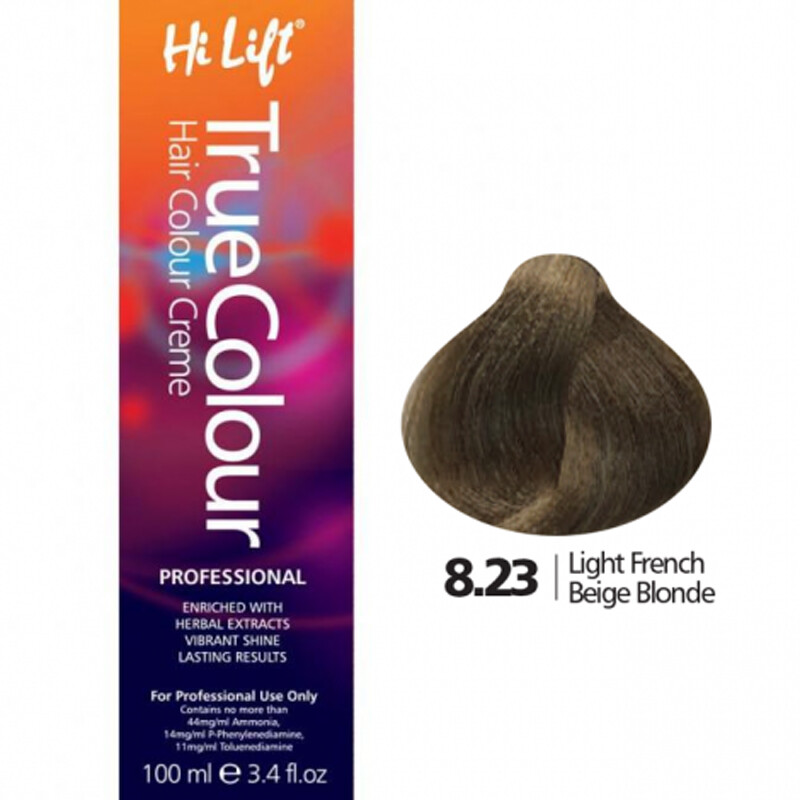 rue Colour Permanent Hair Color Cream 8.23 Light French Beige Blonde 100ml
