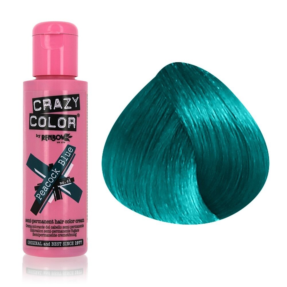 Crazy color - peacock blue 45