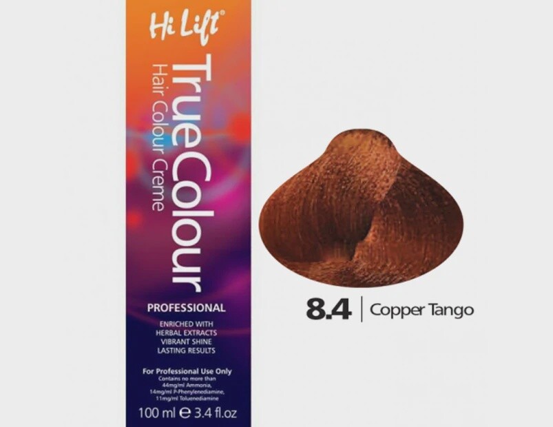 Hi Lift True Colour Permanent Hair Color Cream 8.4 Copper Tango 100ml