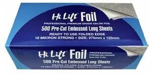 500 Pre Cut Folded Foil Sheets 18 Micron Silver