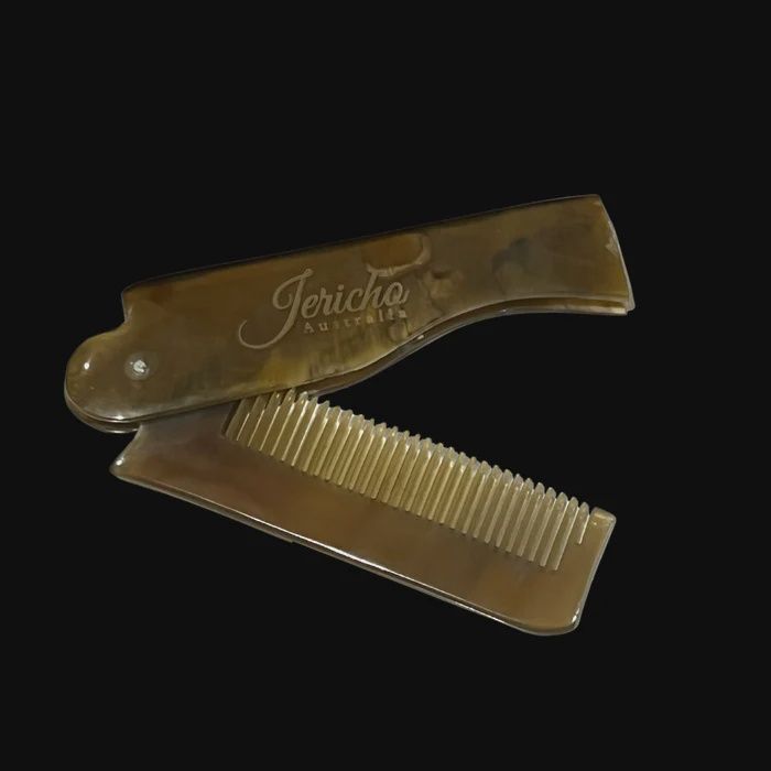 JERICHO FOLDING OX HORN BEARD COMB