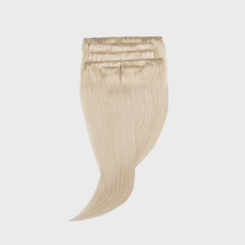 Amazing Hair Human Hair Clip-in 60A Platinum Blonde 7pc Set- 20&quot;