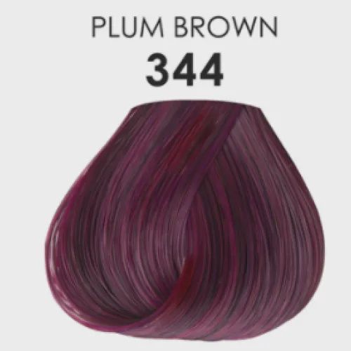 Adore Plus Semi Permanent Hair Colour Plum Brown 344