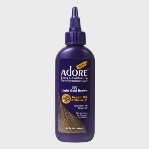 Adore Plus Semi Permanent Hair Colour Light Gold Brown 360