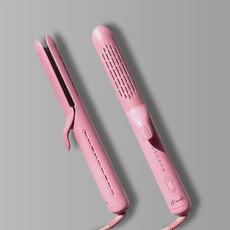 Mermade infrared styler - straighten + curl - pink